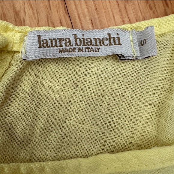 Laura Bianchi Maxi Tank Dress Women Small  Gray Slide Slit Linen Italy ¥¥ - Picture 5 of 13